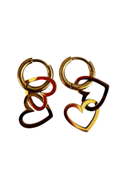 ByMelo oorbellen double love | sieraad