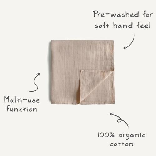 Mushie swaddle bees | hydrofiele doek-5