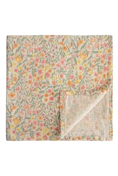 Mushie swaddle pastel blooms | hydrofiele doek