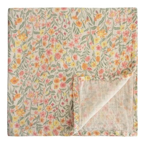 Mushie swaddle pastel blooms | hydrofiele doek-1