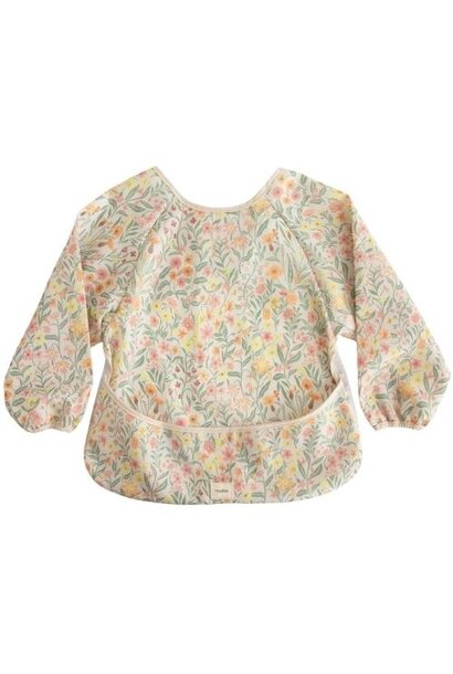 Mushie long sleeve bib pastel blooms | slab