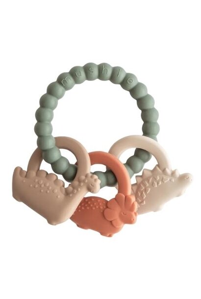Mushie teething ring dino | bijtring