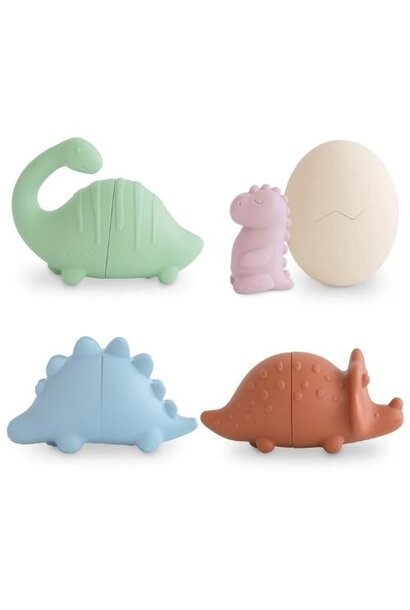 Mushie bath set 4-pack dino | badspeeltjes
