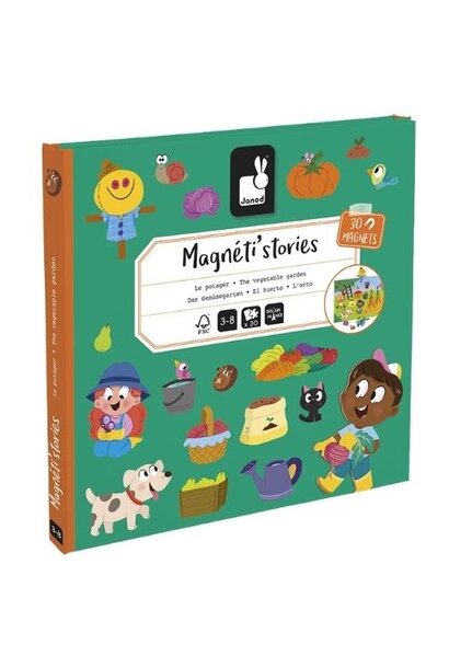 Janod magneti stories - de moestuin | magneetboekje