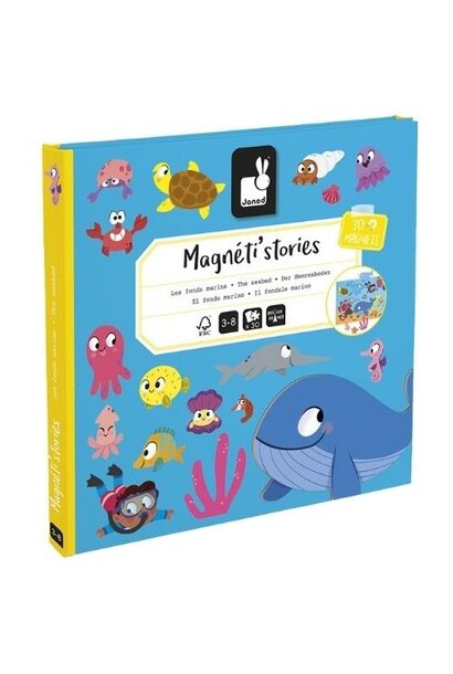 Janod magneti stories - zeedieren | magneetboekje