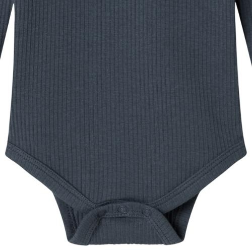 MarMar Copenhagen plain body ls blue | romper-5