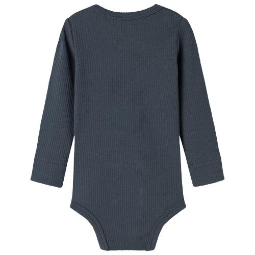 MarMar Copenhagen plain body ls blue | romper-6