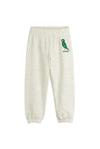 Mini Rodini bird emb neps sweatpants offwhite | broek