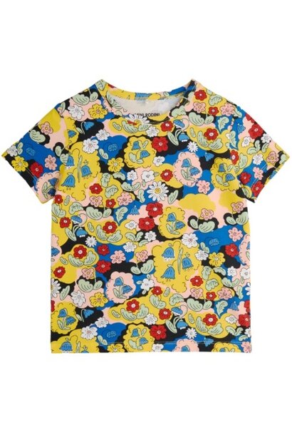 Mini Rodini flowers aop ss tee multi | t-shirt