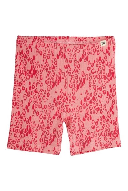 Mini Rodini mini leopard aop bike shorts pink | korte broek