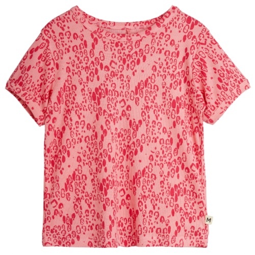 Mini Rodini mini leopard aop ss tee pink | t-shirt-1