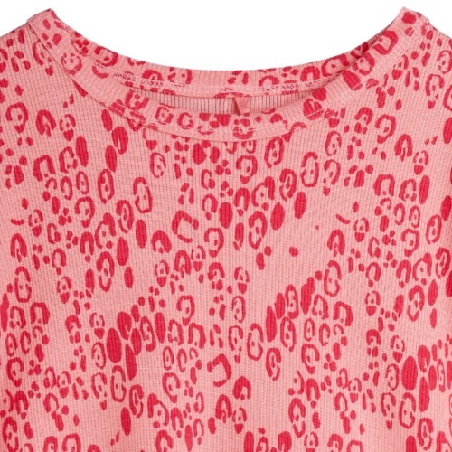 Mini Rodini mini leopard aop ss tee pink | t-shirt-3
