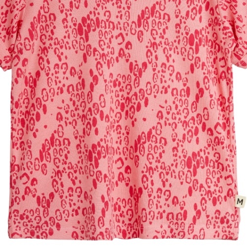 Mini Rodini mini leopard aop ss tee pink | t-shirt-5