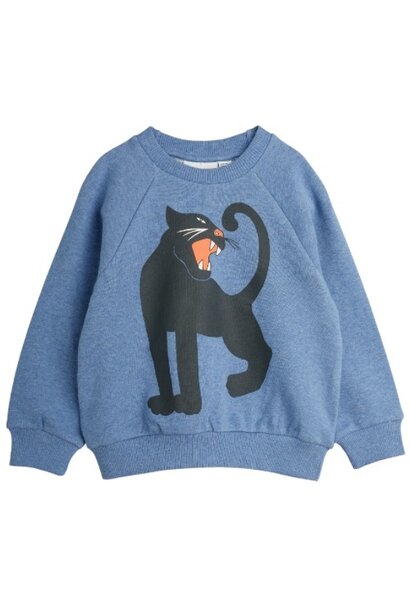 Mini Rodini panther sp melange sweatshirt blue | trui