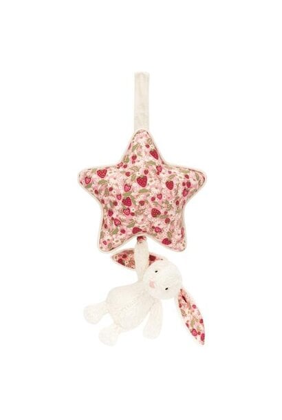 Jellycat blossom cream bunny berry musical pull | muziekmobiel