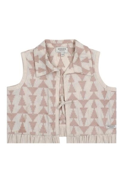Donsje neeltje gilet soft sand - rose triangular | vest