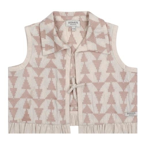 Donsje neeltje gilet soft sand - rose triangular | vest-1