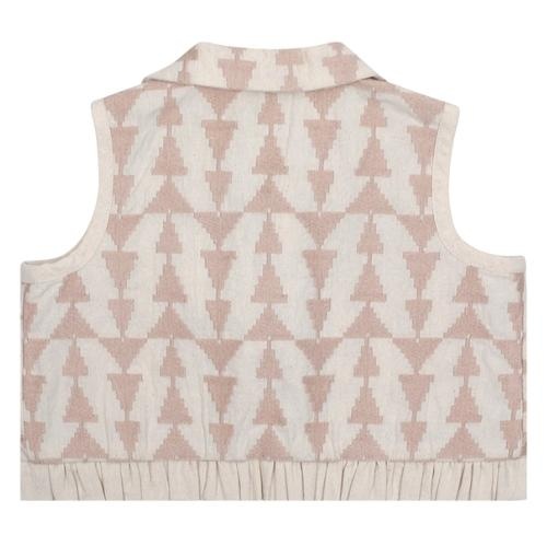 Donsje neeltje gilet soft sand - rose triangular | vest-7