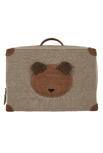 Donsje paaki backpack fluffy bear teddy brown suede | rugzak