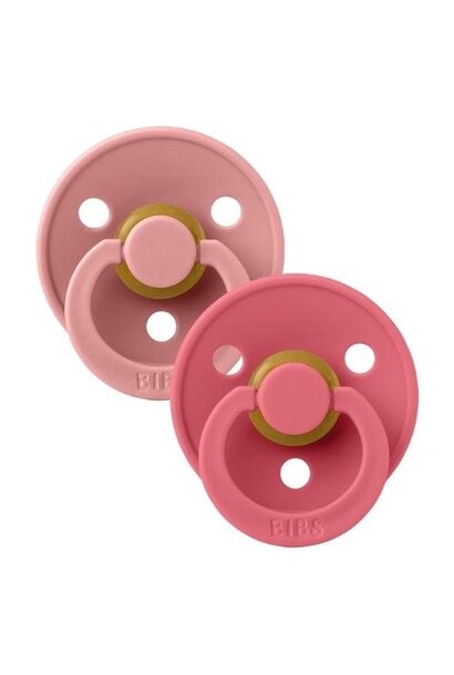Bibs speen anatomical 2-pack dusty pink coral size 1 | fopspeen