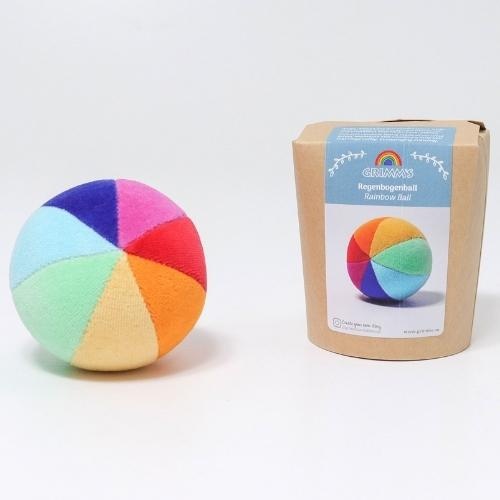 Grimm's rammelaar stoffen regenboog bal | speelgoed-4