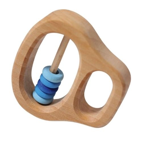 Grimm's houten rammelaar klipp klapp blauw | speelgoed-4