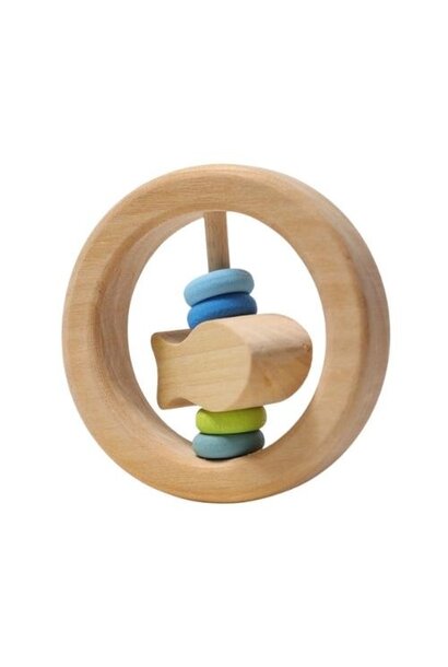 Grimm's houten rammelaar vis zeppo | speelgoed