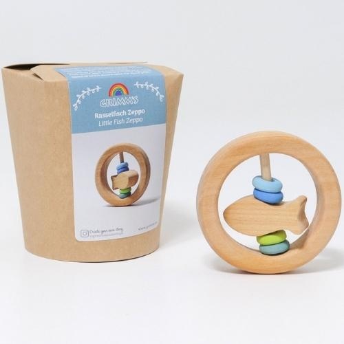Grimm's houten rammelaar vis zeppo | speelgoed-2