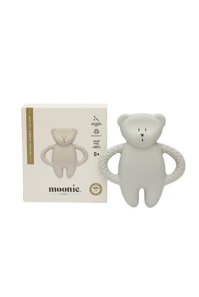Moonie teether bear gray natur | bijtspeeltje