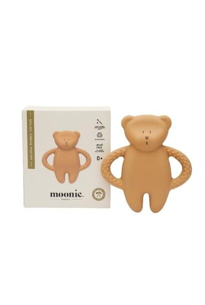 Moonie teether bear cappuccino natur | bijtspeeltje