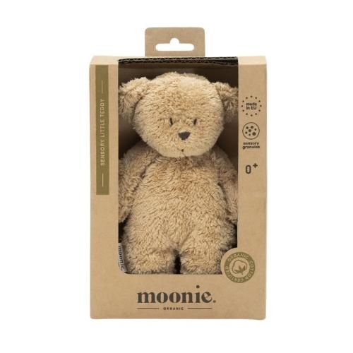 Moonie sensory little teddy cappuccino | knuffelbeer-1
