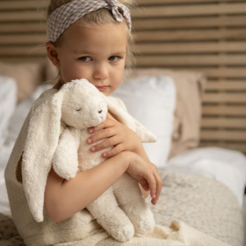 Moonie humming bear bunny sensorische knuffels