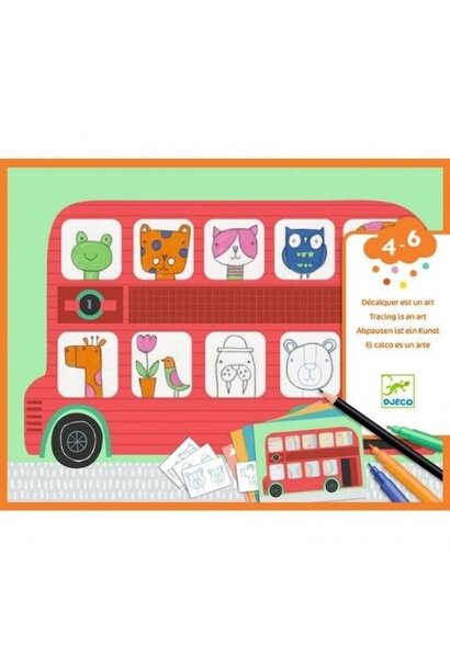 Djeco tekenactiviteit dieren overtrekken | knutselset