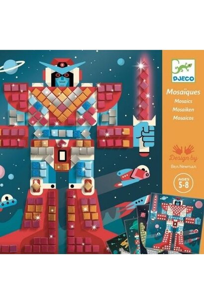 Djeco knutsel- en versierpakket mozaiek space battle | knutselset