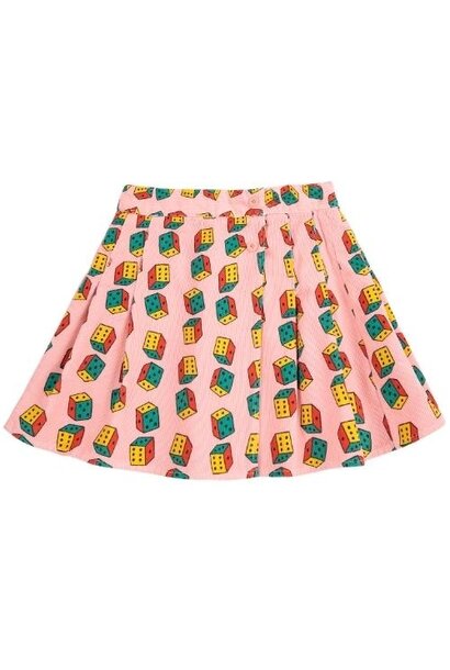 Bobo Choses dices all over mini corduroy skirt pink | rok
