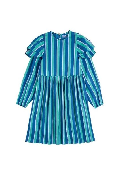 Bobo Choses striped woven dress blue | jurk