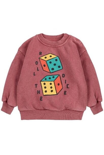 Bobo Choses baby roll the dice sweatshirt brown | trui