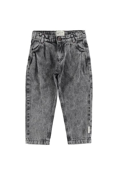 Piupiuchick mom fit trousers washed black denim | broek