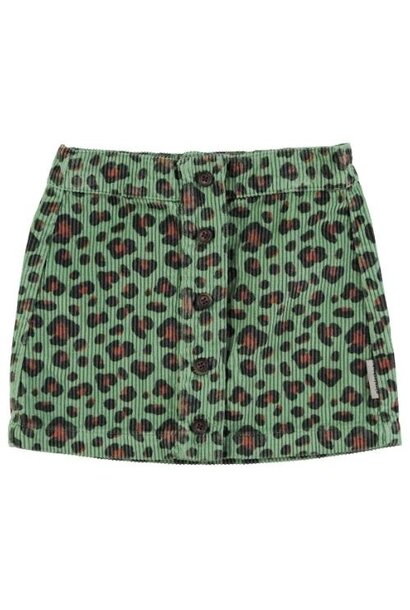 Piupiuchick short skirt green w/ animal print | rok