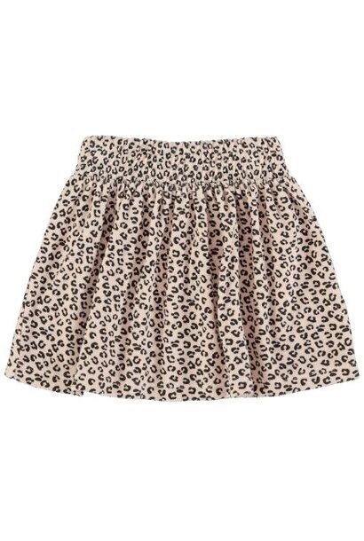 Piupiuchick short skirt pale pink w/ animal print | rok