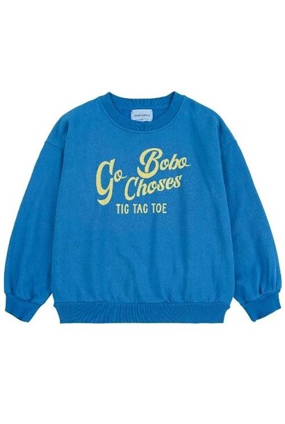 Bobo Choses go bobo sweatshirt blue | trui