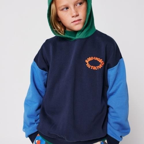 Bobo Choses tic tac toe color block hoodie multicolor | trui-3