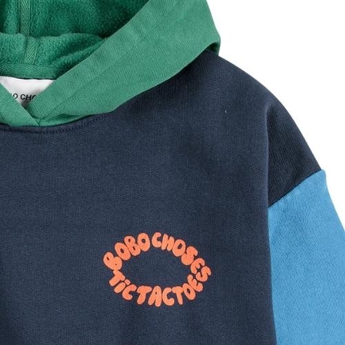 Bobo Choses tic tac toe color block hoodie multicolor | trui-5