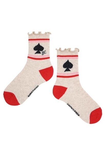 Bobo Choses bc spades short socks offwhite | sokken