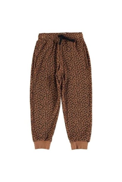 Piupiuchick jogging pants brown w/ animal print | broek