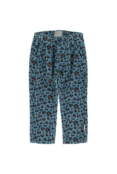 Piupiuchick unisex trousers blue w/ animal print | broek