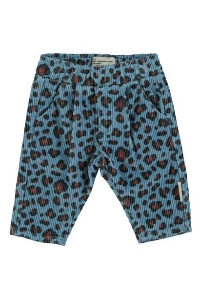 Piupiuchick baby trousers blue w/ animal print | broek