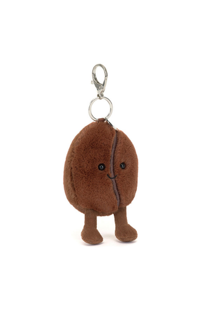 Jellycat amuseables coffee bean bag charm | knuffelhanger