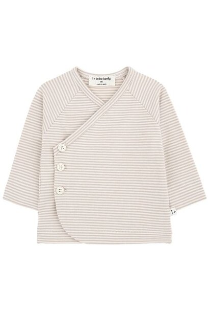 1+ in the family idara l.sleeve nb shirt beige | wikkeltop