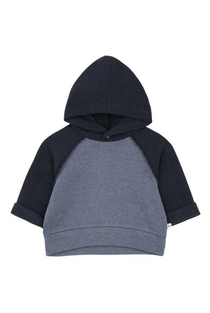 1+ in the family hakon hooded sweater denim | trui
